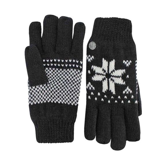 Thermal Insulated Womens Snowflake Knit Winter Gloves - Picture 3 of 7